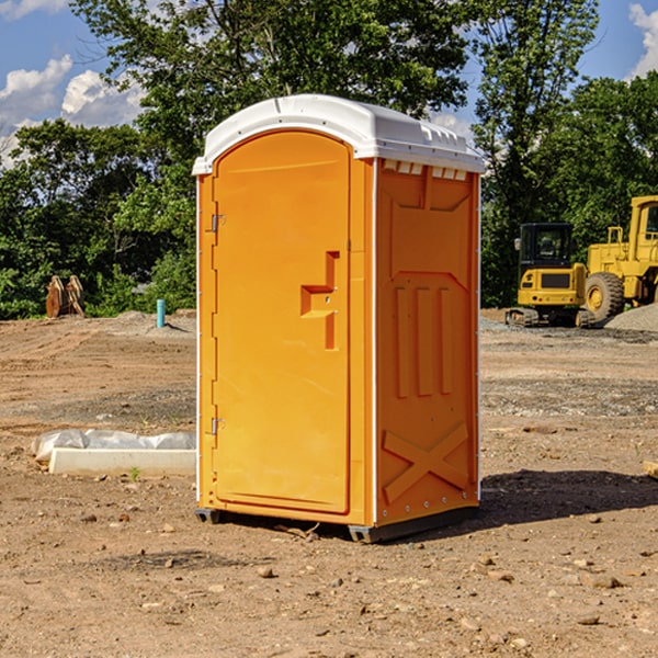 how often are the portable restrooms cleaned and serviced during a rental period in Yznaga Texas